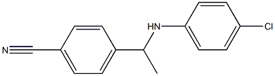 4-{1-[(4-chlorophenyl)amino]ethyl}benzonitrile,,结构式