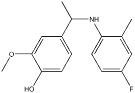 4-{1-[(4-fluoro-2-methylphenyl)amino]ethyl}-2-methoxyphenol Structure