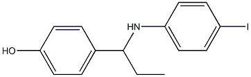 4-{1-[(4-iodophenyl)amino]propyl}phenol,,结构式