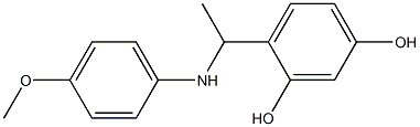 4-{1-[(4-methoxyphenyl)amino]ethyl}benzene-1,3-diol Structure