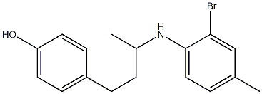 4-{3-[(2-bromo-4-methylphenyl)amino]butyl}phenol Structure