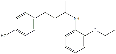 4-{3-[(2-ethoxyphenyl)amino]butyl}phenol Struktur