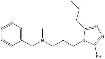 4-{3-[benzyl(methyl)amino]propyl}-5-propyl-4H-1,2,4-triazole-3-thiol,,结构式