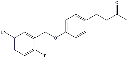 4-{4-[(5-bromo-2-fluorophenyl)methoxy]phenyl}butan-2-one,,结构式