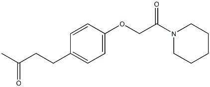 4-{4-[2-oxo-2-(piperidin-1-yl)ethoxy]phenyl}butan-2-one Struktur