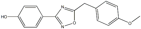 4-{5-[(4-methoxyphenyl)methyl]-1,2,4-oxadiazol-3-yl}phenol Struktur