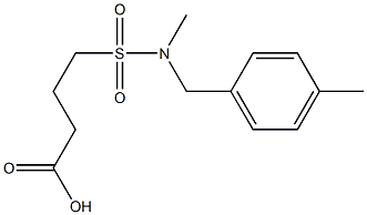 4-{methyl[(4-methylphenyl)methyl]sulfamoyl}butanoic acid Struktur
