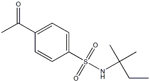 4-acetyl-N-(2-methylbutan-2-yl)benzene-1-sulfonamide Struktur