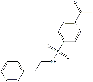 4-acetyl-N-(2-phenylethyl)benzene-1-sulfonamide Structure
