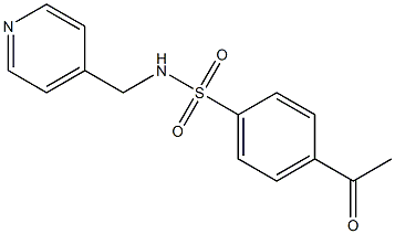 4-acetyl-N-(pyridin-4-ylmethyl)benzene-1-sulfonamide Struktur