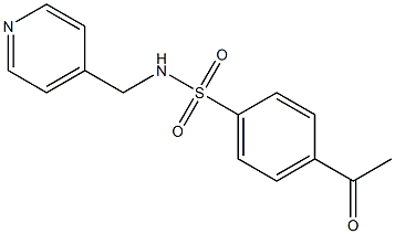 4-acetyl-N-(pyridin-4-ylmethyl)benzene-1-sulfonamide Structure