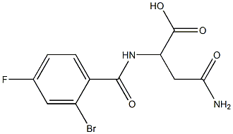 4-amino-2-[(2-bromo-4-fluorobenzoyl)amino]-4-oxobutanoic acid|