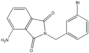 4-amino-2-[(3-bromophenyl)methyl]-2,3-dihydro-1H-isoindole-1,3-dione 结构式