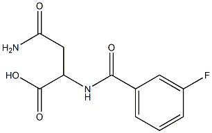 4-amino-2-[(3-fluorobenzoyl)amino]-4-oxobutanoic acid 结构式