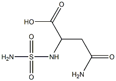 4-amino-2-[(aminosulfonyl)amino]-4-oxobutanoic acid Struktur
