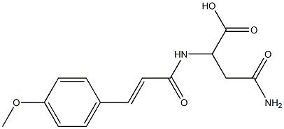 4-amino-2-{[(2E)-3-(4-methoxyphenyl)prop-2-enoyl]amino}-4-oxobutanoic acid Struktur