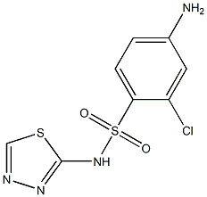 4-amino-2-chloro-N-(1,3,4-thiadiazol-2-yl)benzene-1-sulfonamide Structure
