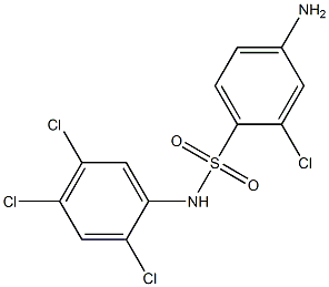 4-amino-2-chloro-N-(2,4,5-trichlorophenyl)benzene-1-sulfonamide Struktur