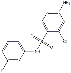 4-amino-2-chloro-N-(3-fluorophenyl)benzene-1-sulfonamide,,结构式