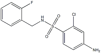  4-amino-2-chloro-N-[(2-fluorophenyl)methyl]benzene-1-sulfonamide
