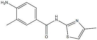 4-amino-3-methyl-N-(4-methyl-1,3-thiazol-2-yl)benzamide 结构式