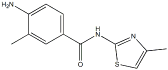 4-amino-3-methyl-N-(4-methyl-1,3-thiazol-2-yl)benzamide,,结构式