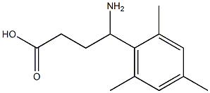 4-amino-4-(2,4,6-trimethylphenyl)butanoic acid 化学構造式