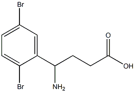 4-amino-4-(2,5-dibromophenyl)butanoic acid Struktur