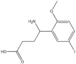 4-amino-4-(5-iodo-2-methoxyphenyl)butanoic acid 结构式
