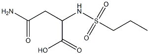 4-amino-4-oxo-2-[(propylsulfonyl)amino]butanoic acid,,结构式