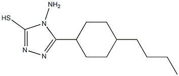 4-amino-5-(4-butylcyclohexyl)-4H-1,2,4-triazole-3-thiol Structure