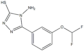 4-amino-5-[3-(difluoromethoxy)phenyl]-4H-1,2,4-triazole-3-thiol 结构式