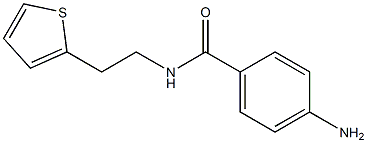 4-amino-N-(2-thien-2-ylethyl)benzamide,,结构式