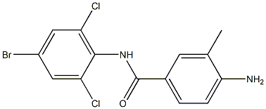 4-amino-N-(4-bromo-2,6-dichlorophenyl)-3-methylbenzamide,,结构式