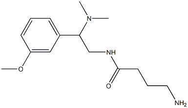 4-amino-N-[2-(dimethylamino)-2-(3-methoxyphenyl)ethyl]butanamide 结构式