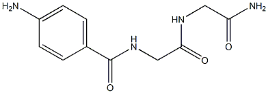 4-amino-N-{2-[(2-amino-2-oxoethyl)amino]-2-oxoethyl}benzamide 结构式