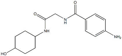 4-amino-N-{2-[(4-hydroxycyclohexyl)amino]-2-oxoethyl}benzamide 化学構造式