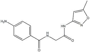 4-amino-N-{2-[(5-methylisoxazol-3-yl)amino]-2-oxoethyl}benzamide Structure