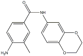 4-amino-N-2,3-dihydro-1,4-benzodioxin-6-yl-3-methylbenzamide,,结构式
