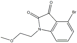 4-bromo-1-(2-methoxyethyl)-2,3-dihydro-1H-indole-2,3-dione,,结构式
