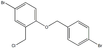 4-bromo-1-[(4-bromophenyl)methoxy]-2-(chloromethyl)benzene Struktur