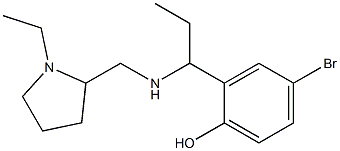 4-bromo-2-(1-{[(1-ethylpyrrolidin-2-yl)methyl]amino}propyl)phenol Structure