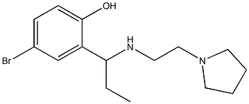 4-bromo-2-(1-{[2-(pyrrolidin-1-yl)ethyl]amino}propyl)phenol Structure