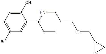 4-bromo-2-(1-{[3-(cyclopropylmethoxy)propyl]amino}propyl)phenol,,结构式