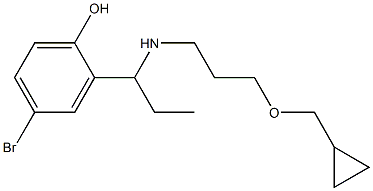 4-bromo-2-(1-{[3-(cyclopropylmethoxy)propyl]amino}propyl)phenol Structure