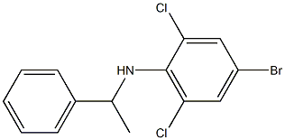 4-bromo-2,6-dichloro-N-(1-phenylethyl)aniline Structure