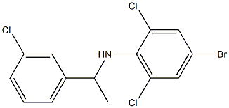 4-bromo-2,6-dichloro-N-[1-(3-chlorophenyl)ethyl]aniline Structure