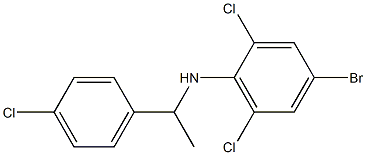 4-bromo-2,6-dichloro-N-[1-(4-chlorophenyl)ethyl]aniline Structure