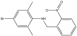 4-bromo-2,6-dimethyl-N-[(2-nitrophenyl)methyl]aniline Struktur