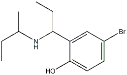 4-bromo-2-[1-(butan-2-ylamino)propyl]phenol Structure